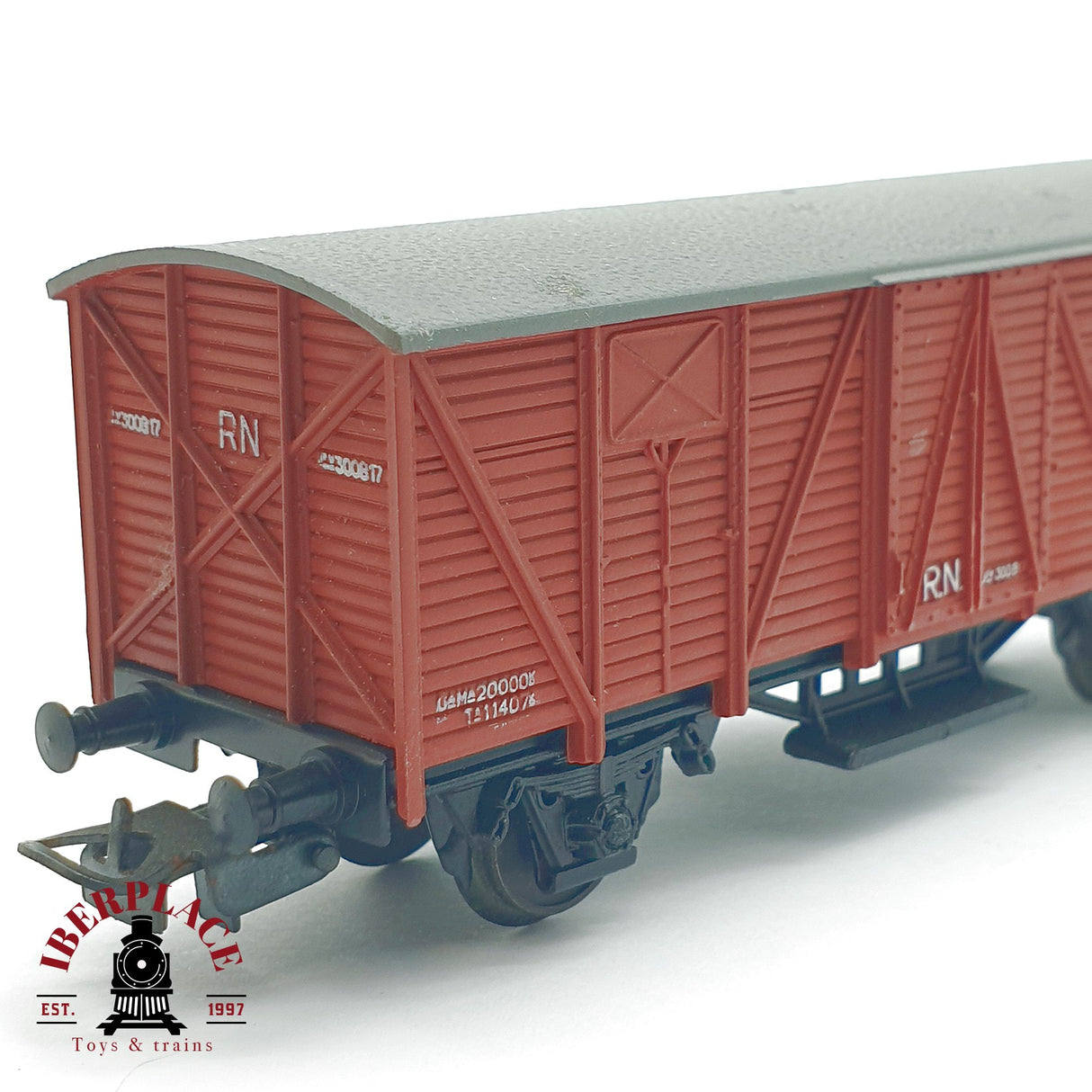 ♻️ Segunda Mano - Electrotren 1344 vagón mercancía cerrado RENFE J-3 H0 escala 1:87