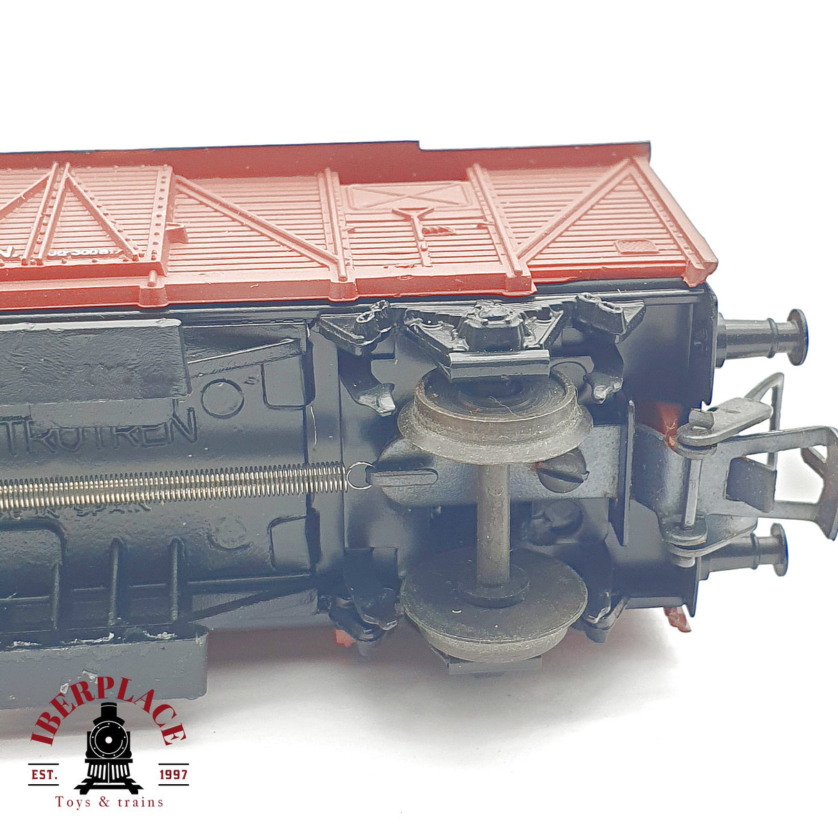 ♻️ Segunda Mano - Electrotren 1344 vagón mercancía cerrado RENFE J-3 H0 escala 1:87