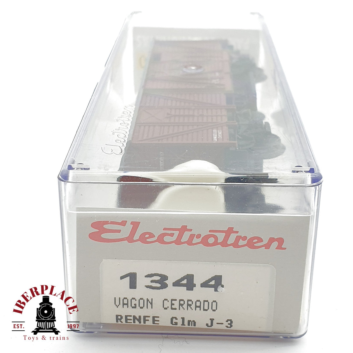 ♻️ Segunda Mano - Electrotren 1344 vagón mercancía cerrado RENFE J-3 H0 escala 1:87