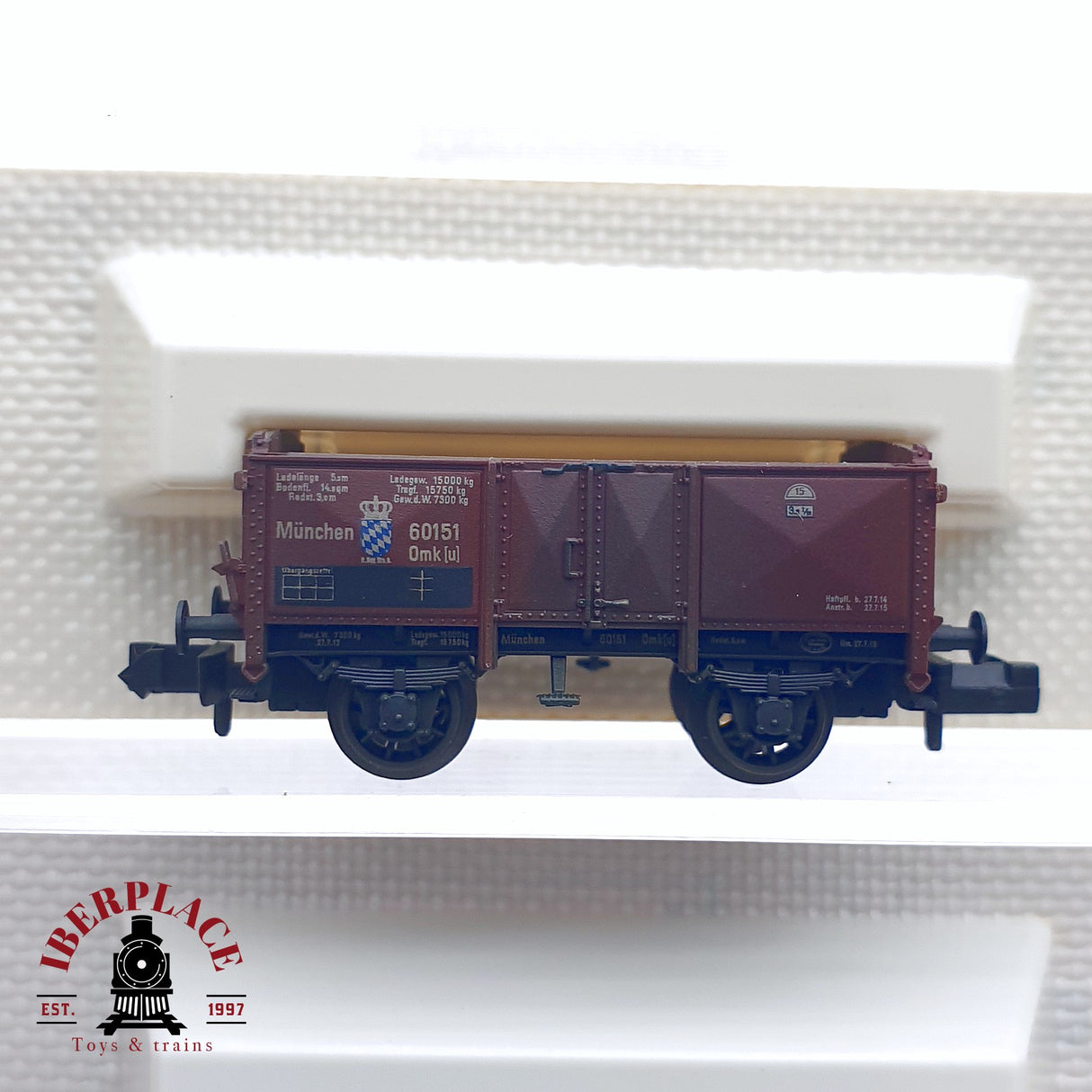 ♻️ 2da mano - 2x Fleischmann 8861 8883 vagones de borde alto München N escala 1:160