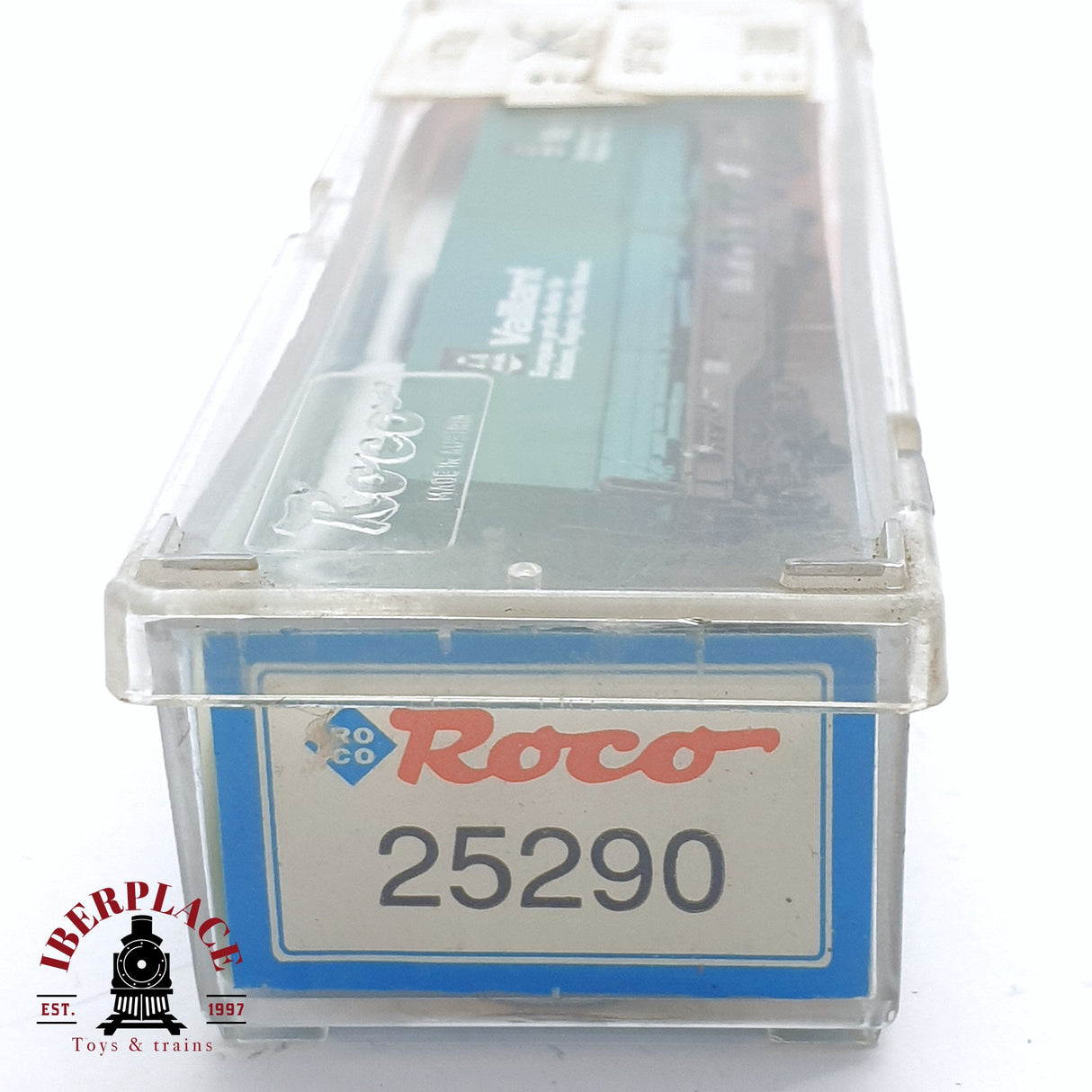 ♻️ 2da mano - Roco 25290 vagón plataforma con contenedor ÖBB Vaillant N escala 1:160