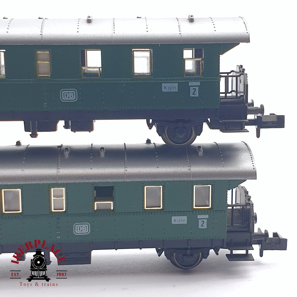 ♻️ 2da mano - 2x Fleischmann 8062 vagón pasajeros DB clase 2 N escala 1:160