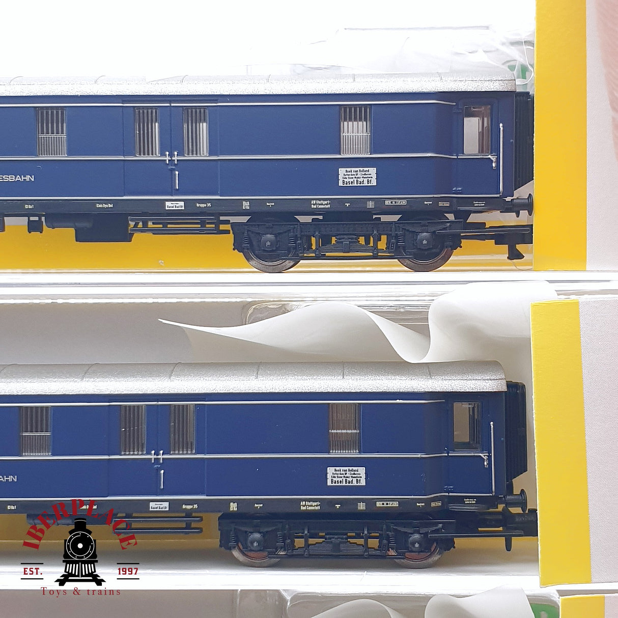 ♻️ 2da mano - 3x Minitrix 15739 vagones pasajero equipajes Rheingold 1952 Ep 3 N escala 1:160