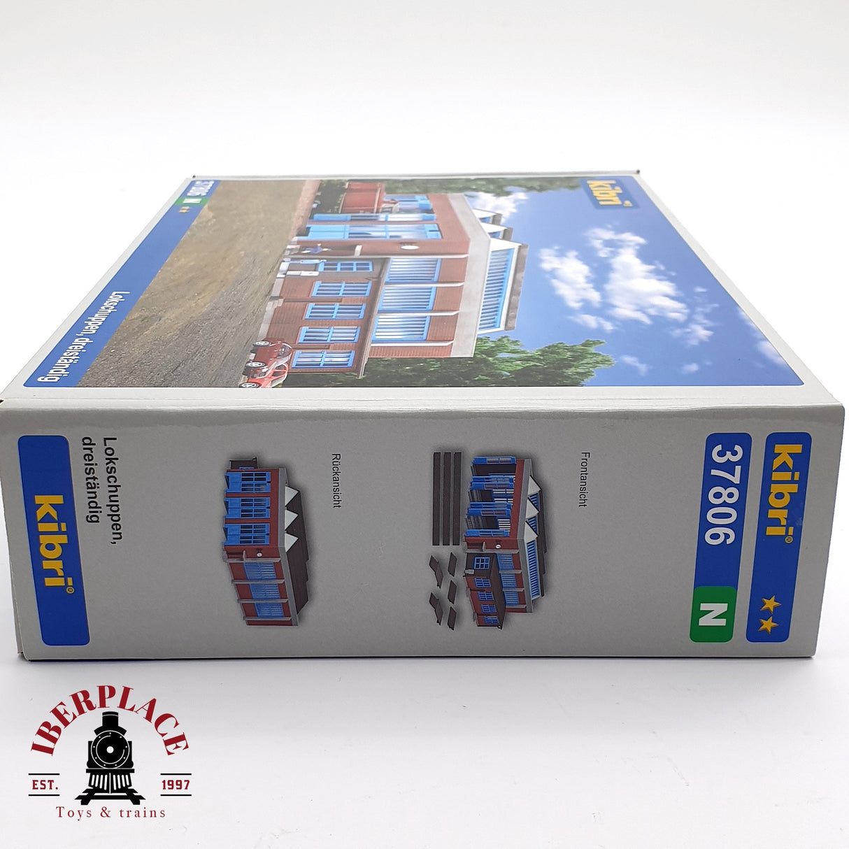 ♻️ Segunda mano - Kibri 37806 Cobertizo para locomotoras 18,5x14x7cm N escala 1:160