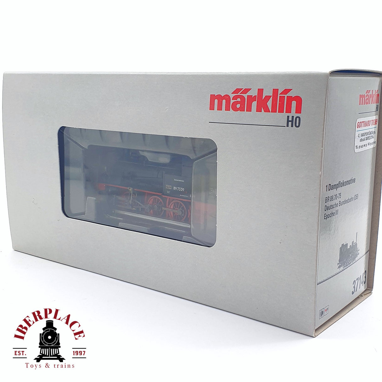 ♻️ 2da mano - Märklin 37143 Digital Locomotora de vapor DB 89 7339 con sonido H0 escala 1:87