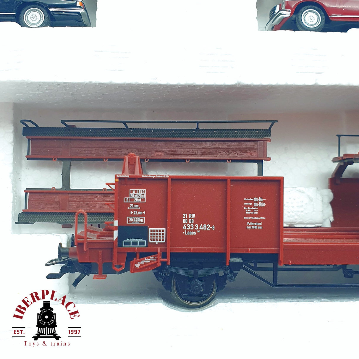 ♻️ 2da mano - Märklin 46134 vagones portacoches de doble piso con 8 coches DB H0 escala 1:87