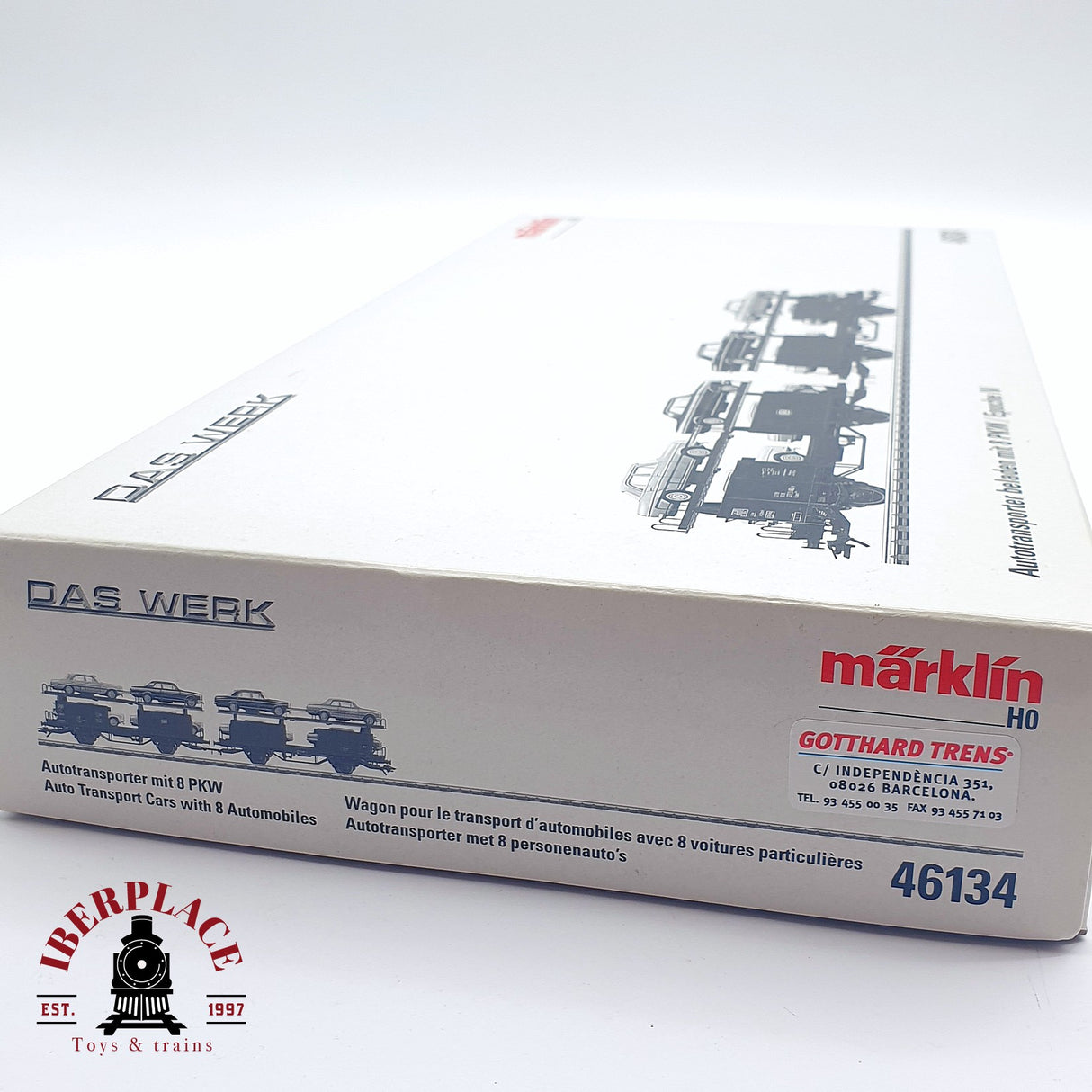 ♻️ 2da mano - Märklin 46134 vagones portacoches de doble piso con 8 coches DB H0 escala 1:87
