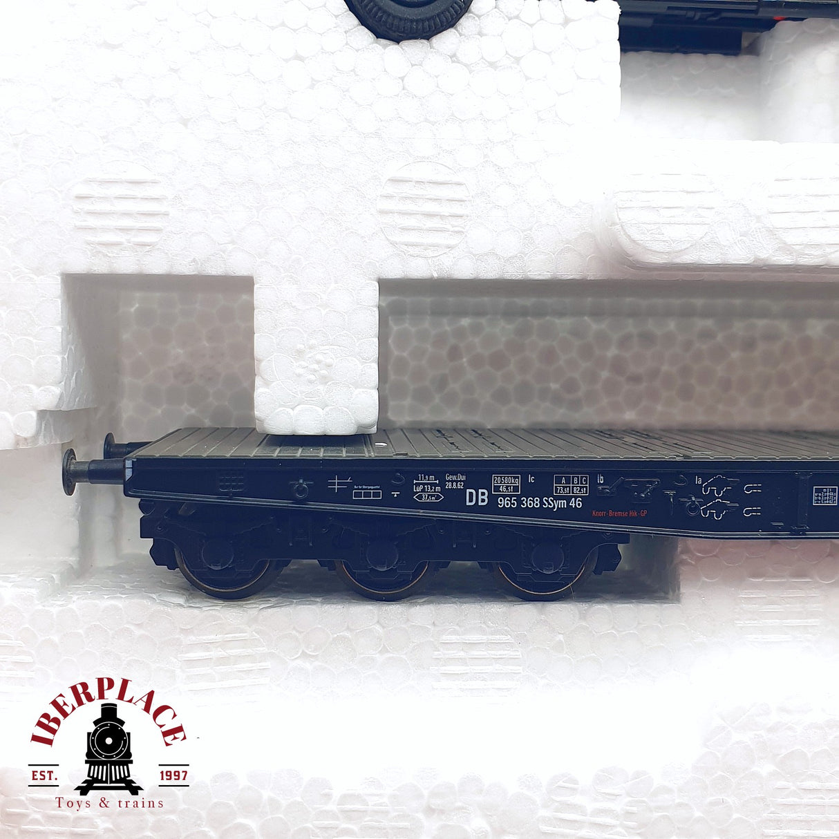 ♻️ 2da mano - Märklin 48756 vagón plataforma con camion de bomberos H0 escala 1:87