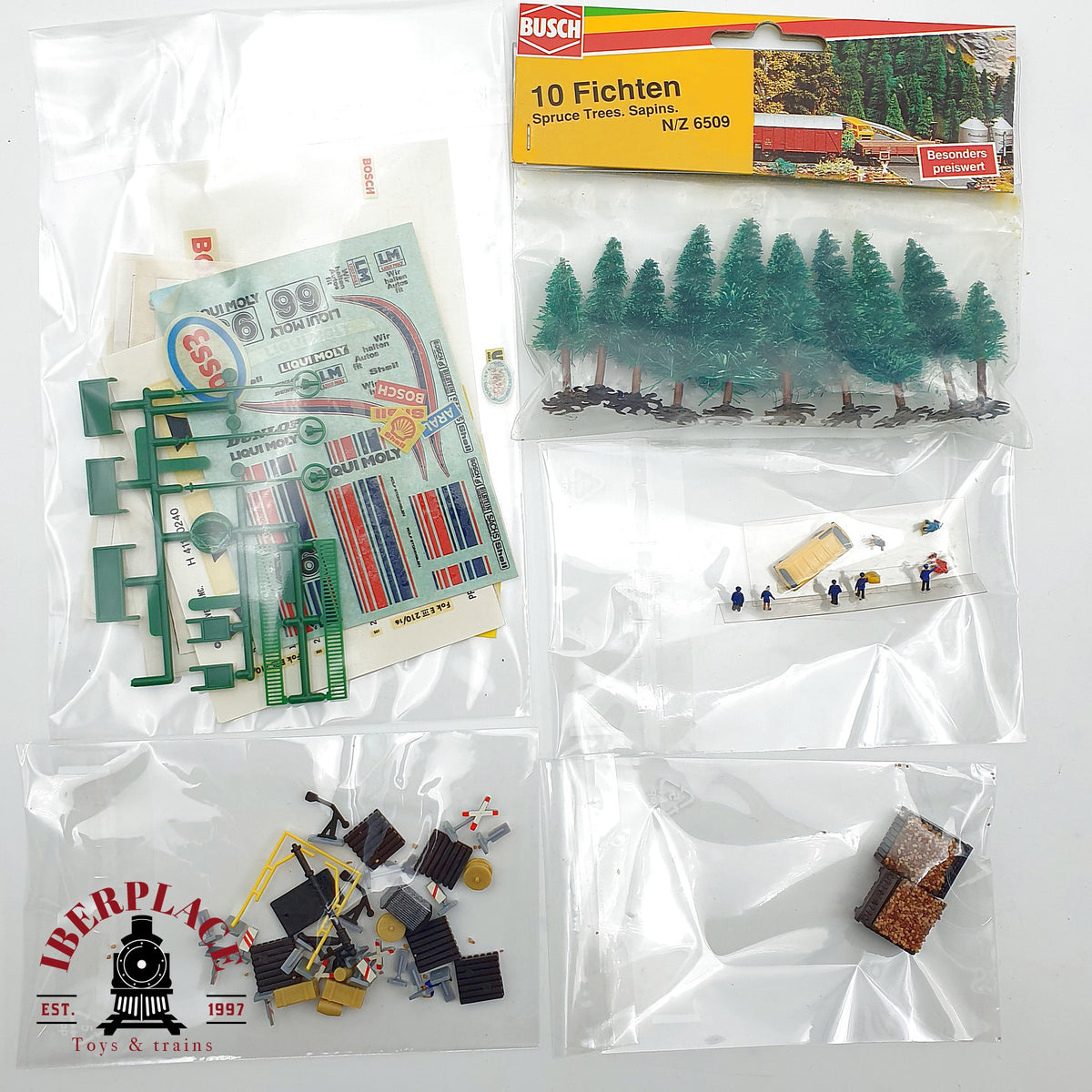 ♻️ 🚂 Busch abetos figuras Correos Post calcas carga accesorios Z 1:220