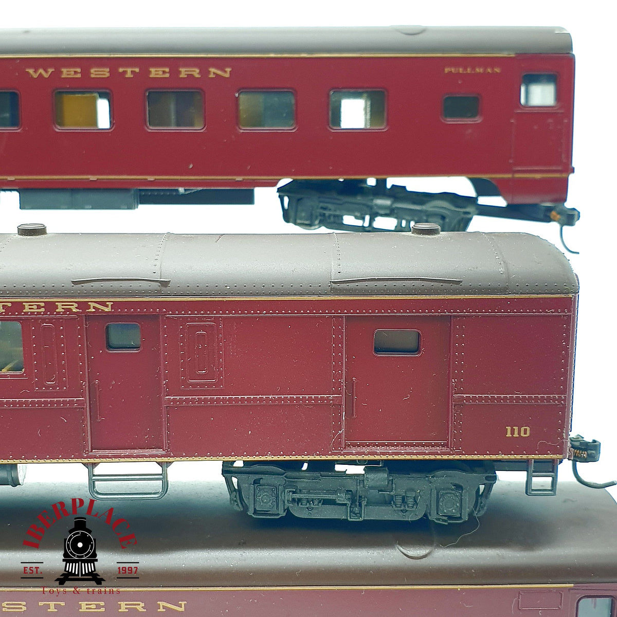 ♻️ 🚂 Rivarossi 4x vagones Norfolk and Western N&W Vista Dome Mail DC Escala H0 1:87
