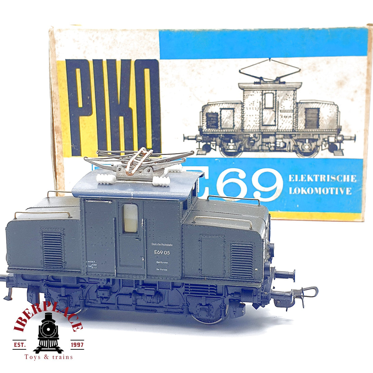 ♻️🚂 PIKO 5/6200 locomotora eléctrica E 69 05 DR verde clásica DDR Escala H0 1:87 2/2