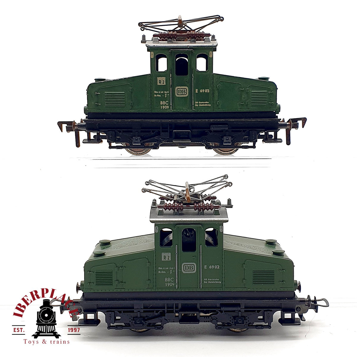 ♻️ 🚂 Fleischmann 2x Locomotora Eléctrica E69 02 DB Ep III Adelheid DC Escala H0 1:87