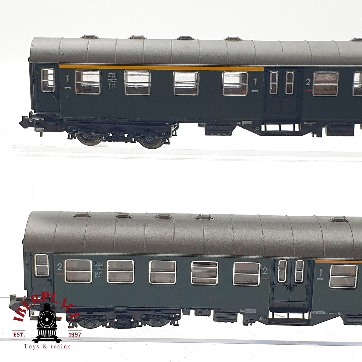 ♻️🚂 Roco 3x vagones pasajeros verde DB AB4nb B4nb Ep IV escala N 1:160