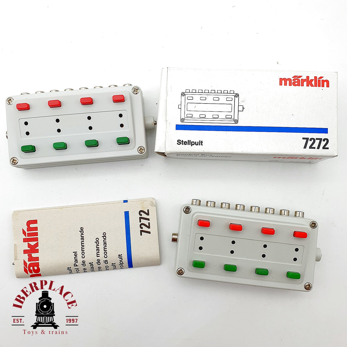 ♻️🚂 Märklin 7272 2x Cuadro de mandos Schaltpult interruptores Escala H0 1:87 2/2