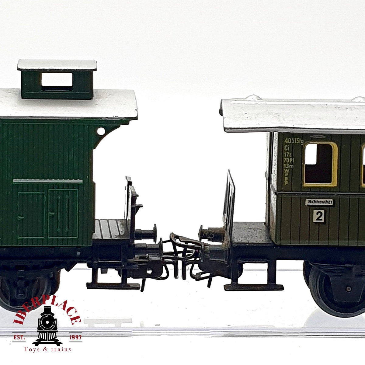 ♻️ 🚂 Märklin 3x Vagones Chapa Donnervobuchse y Furgon Equipajes DB Ep III Escala H0 1:87