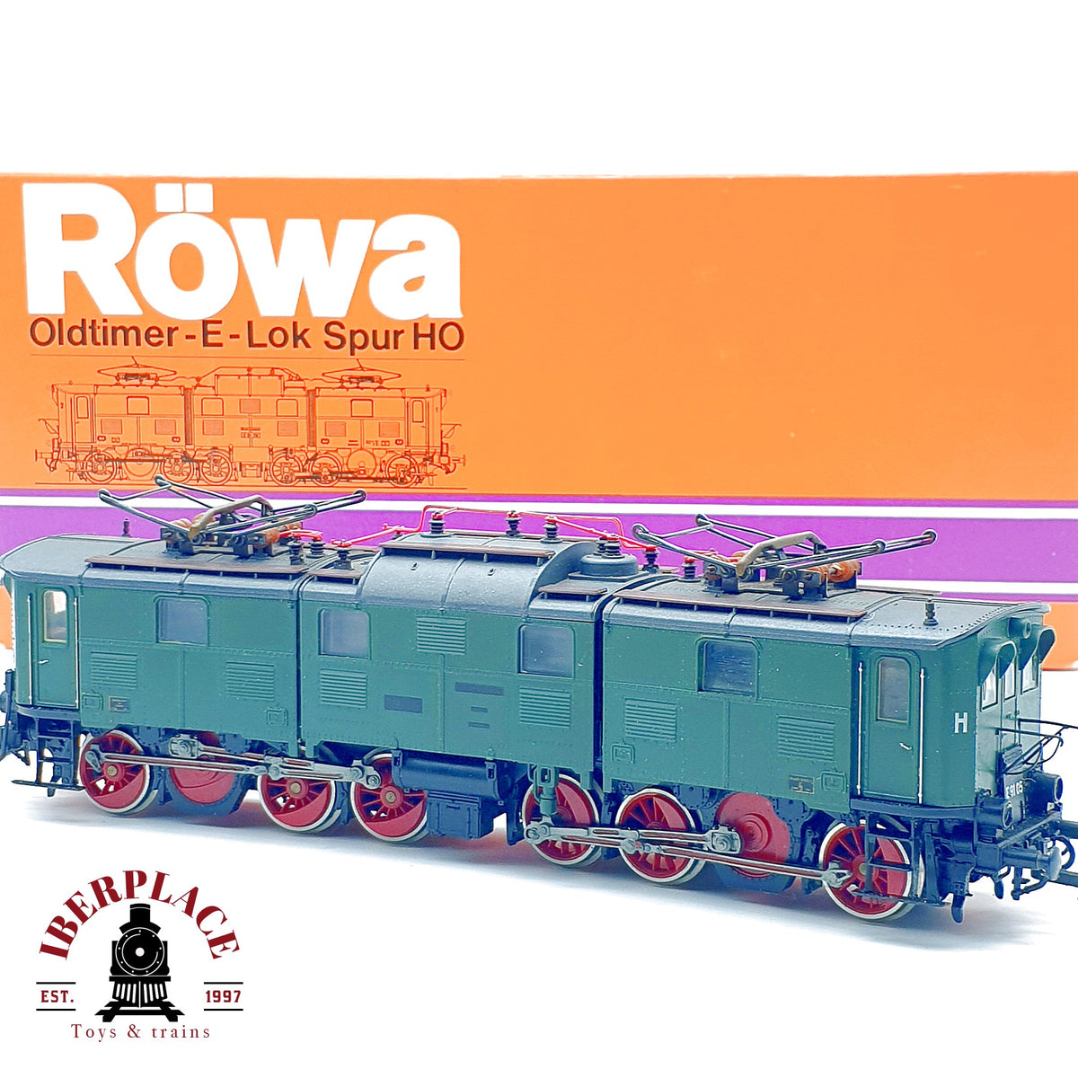 ♻️🚂 Röwa 1402 locomotora eléctrica articulada E 91 05 DB verde clásica Escala H0 1:87