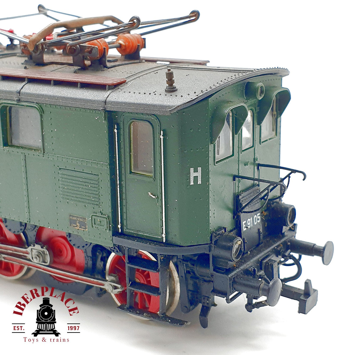 ♻️🚂 Röwa 1402 locomotora eléctrica articulada E 91 05 DB verde clásica Escala H0 1:87