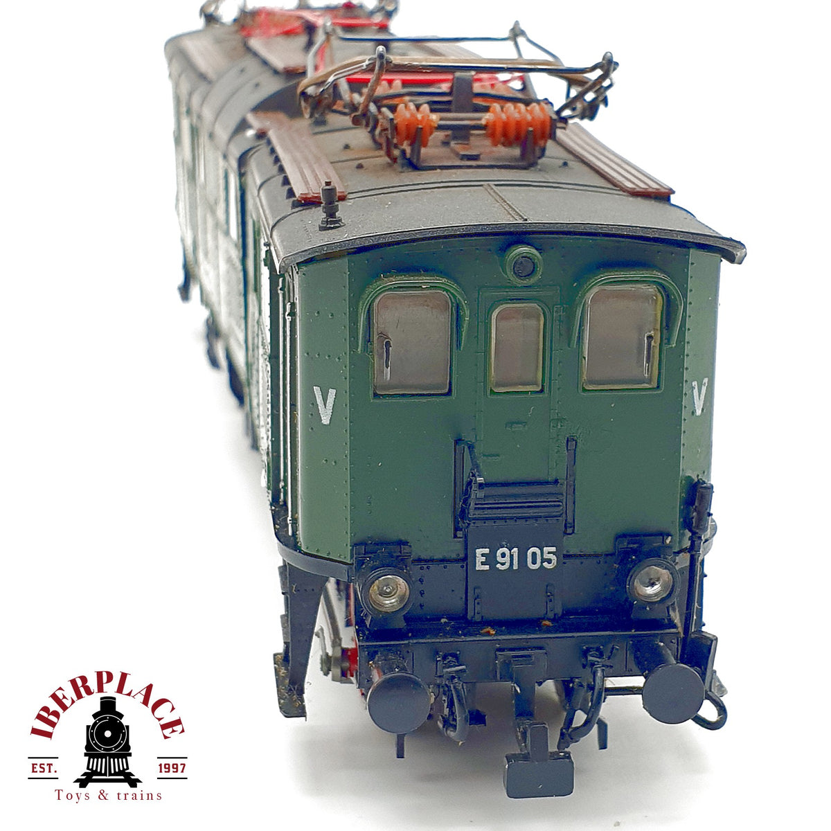 ♻️🚂 Röwa 1402 locomotora eléctrica articulada E 91 05 DB verde clásica Escala H0 1:87