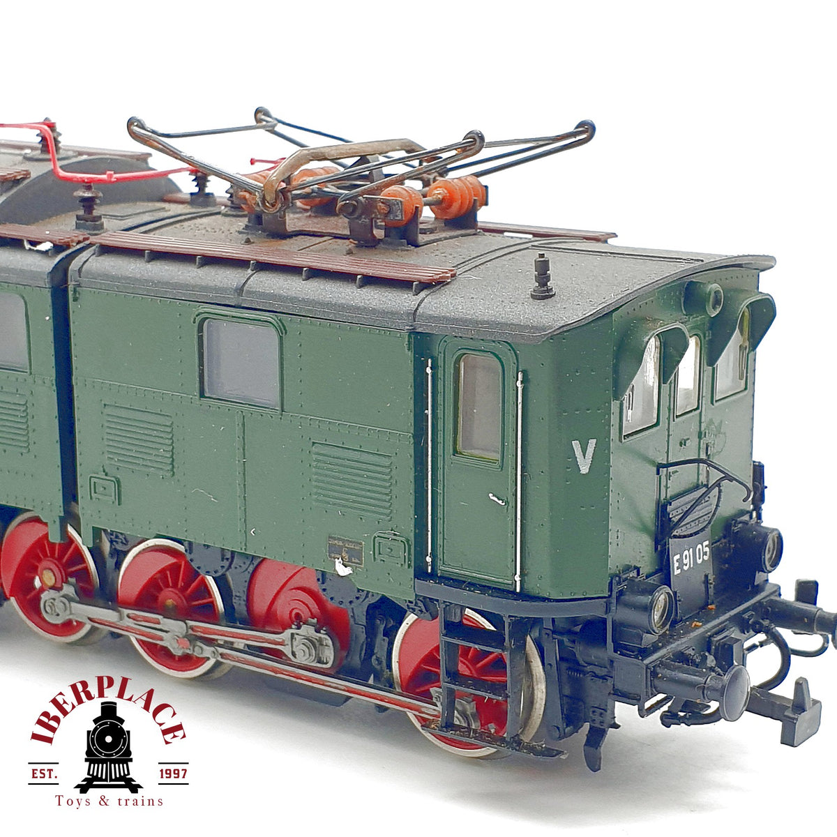 ♻️🚂 Röwa 1402 locomotora eléctrica articulada E 91 05 DB verde clásica Escala H0 1:87