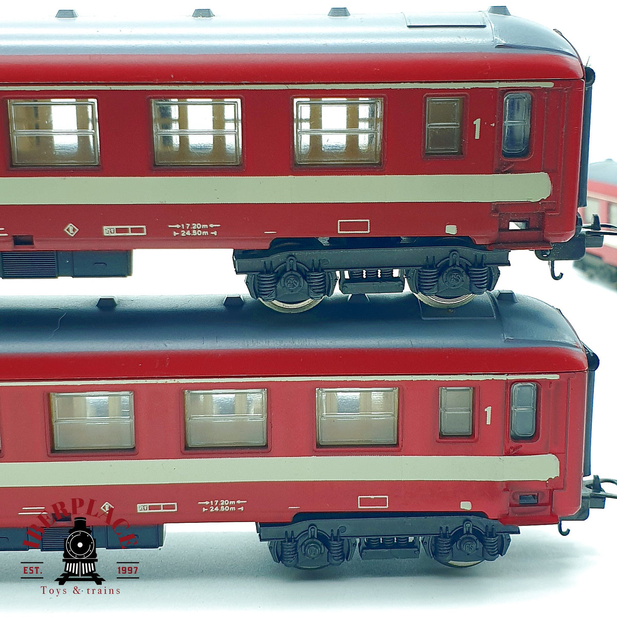 ♻️ 🚂 Lima 3x vagones de pasajeros "Le Capitole" UIC-Y 1ª Clase de la SNCF Escala H0 1:87