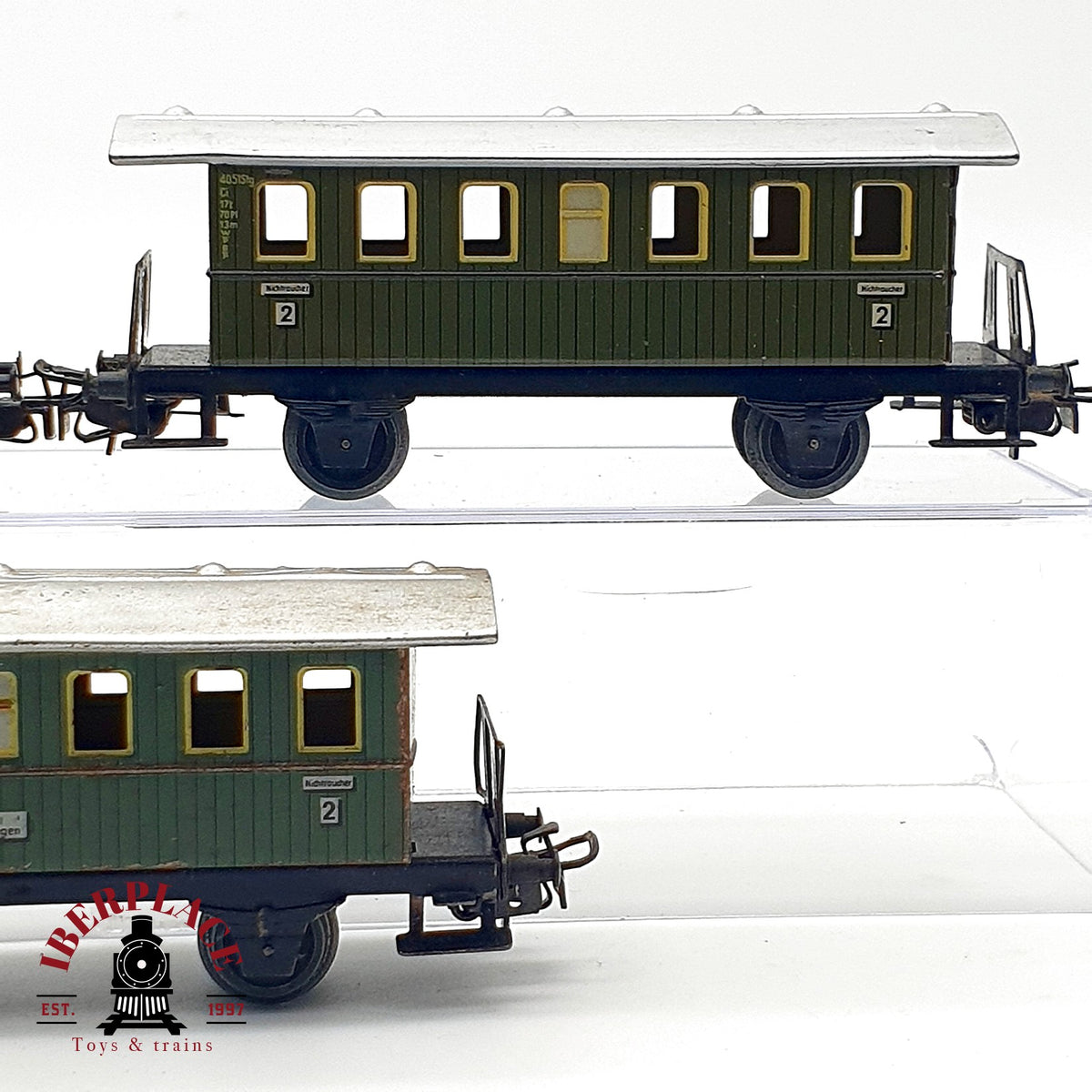 ♻️ 🚂 Märklin 3x Vagones Chapa Donnervobuchse y Furgon Equipajes DB Ep III Escala H0 1:87