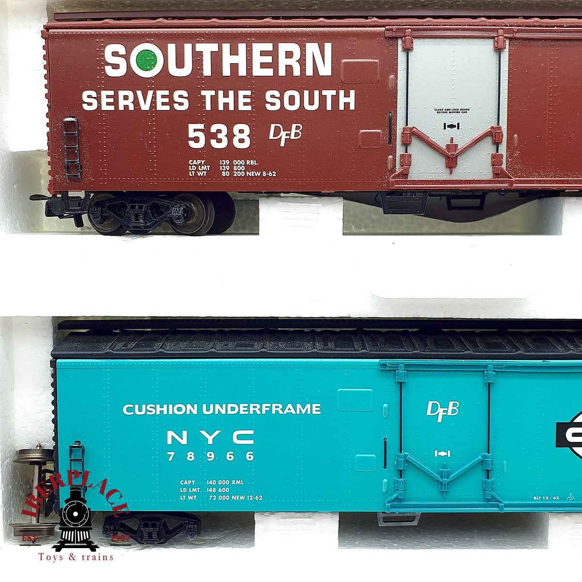 ♻️ ✨ Märklin 47785 Set 2 vagones mercancias cerrados Southern NYC DC Escala H0 1:87