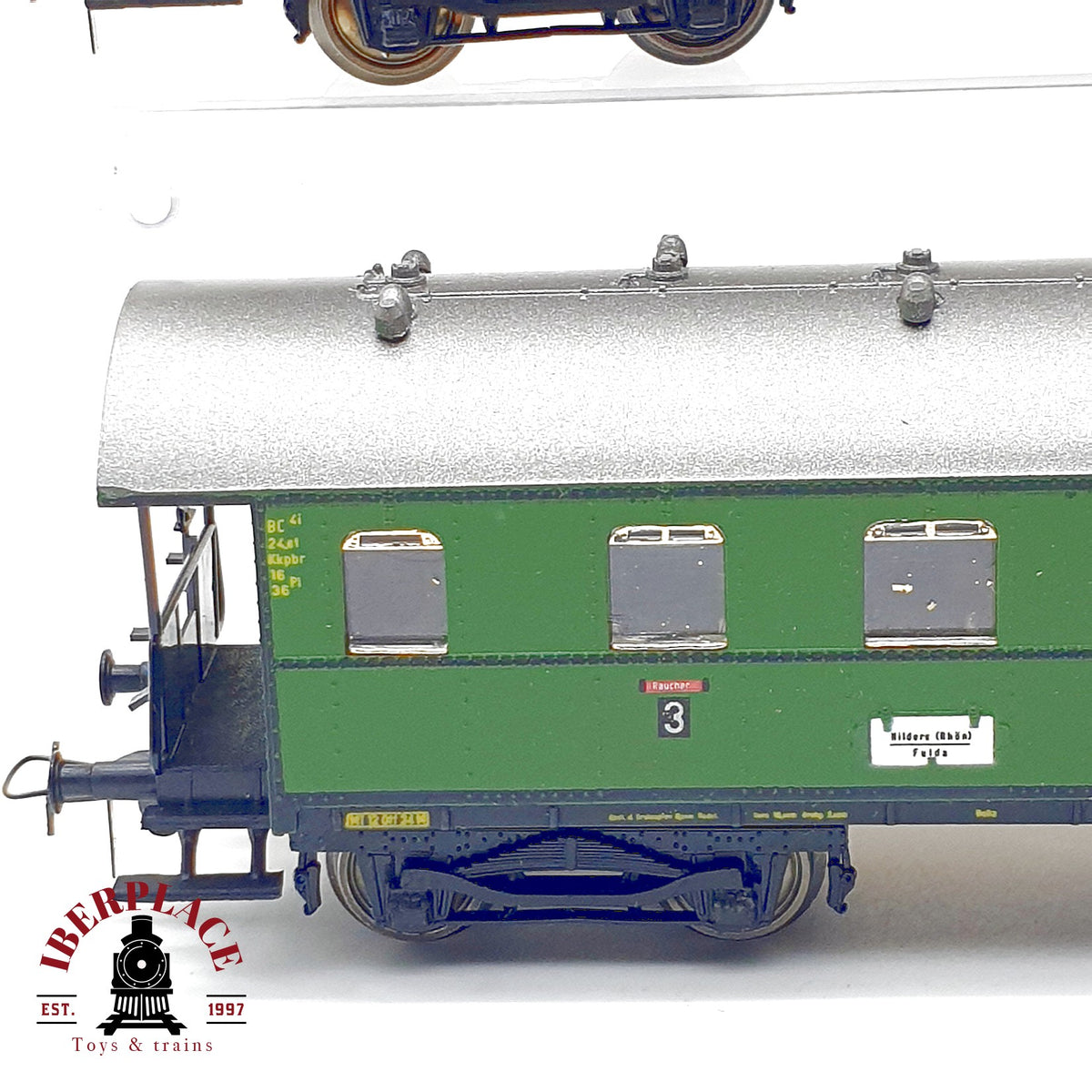 ♻️ 🚂 Piko DDR 426/33/1 Set 3 coches pasajeros 2/3 clase DRG verde clasico Escala H0 1:87
