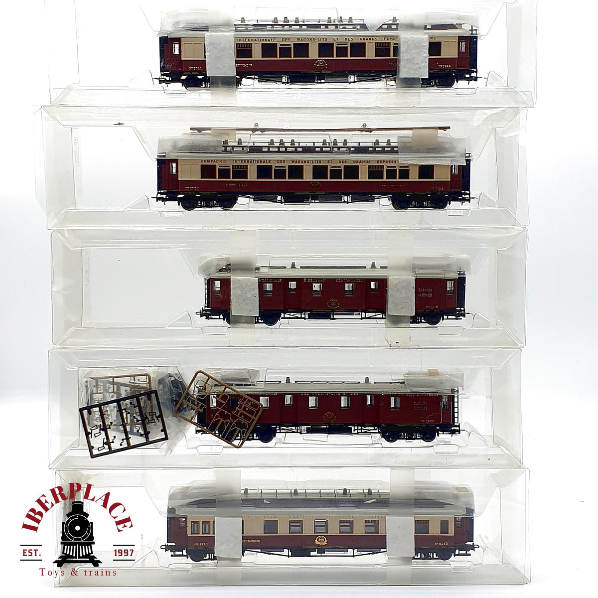 ♻️ ✨ Liliput Set 5 Vagones CIWL Orient Express Rheingold Lujo DC Escala H0 1:87