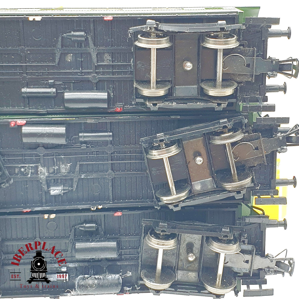♻️ 🚂 Piko DDR 426/33/1 Set 3 coches pasajeros 2/3 clase DRG verde clasico Escala H0 1:87