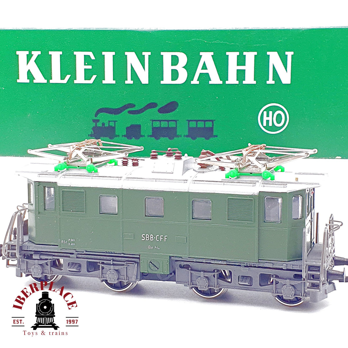♻️🚂 Kleinbahn 224 locomotora eléctrica Be 4/4 SBB CFF verde suiza clásica Escala H0 1:87