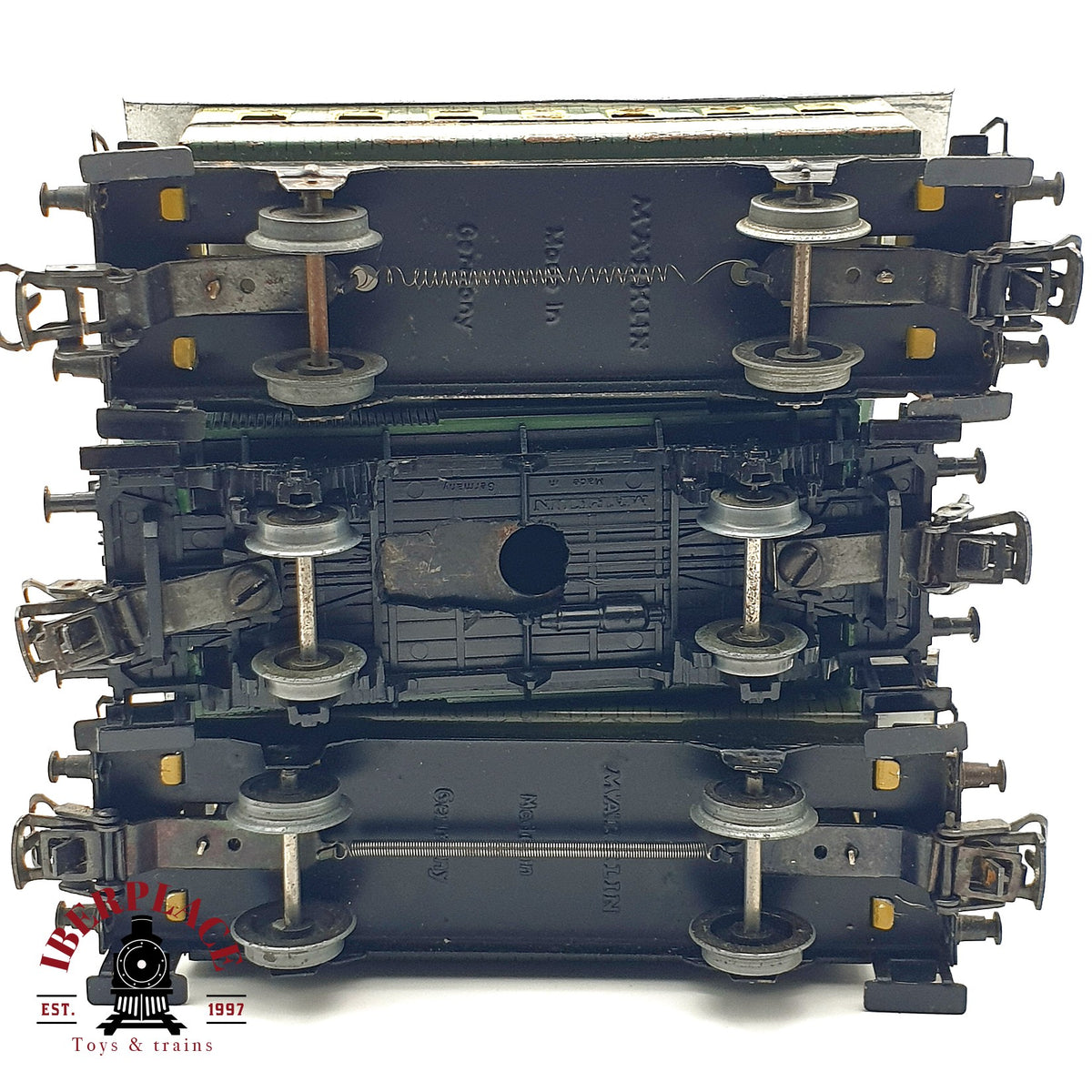 ♻️ 🚂 Märklin 3x Vagones Chapa Donnervobuchse y Furgon Equipajes DB Ep III Escala H0 1:87