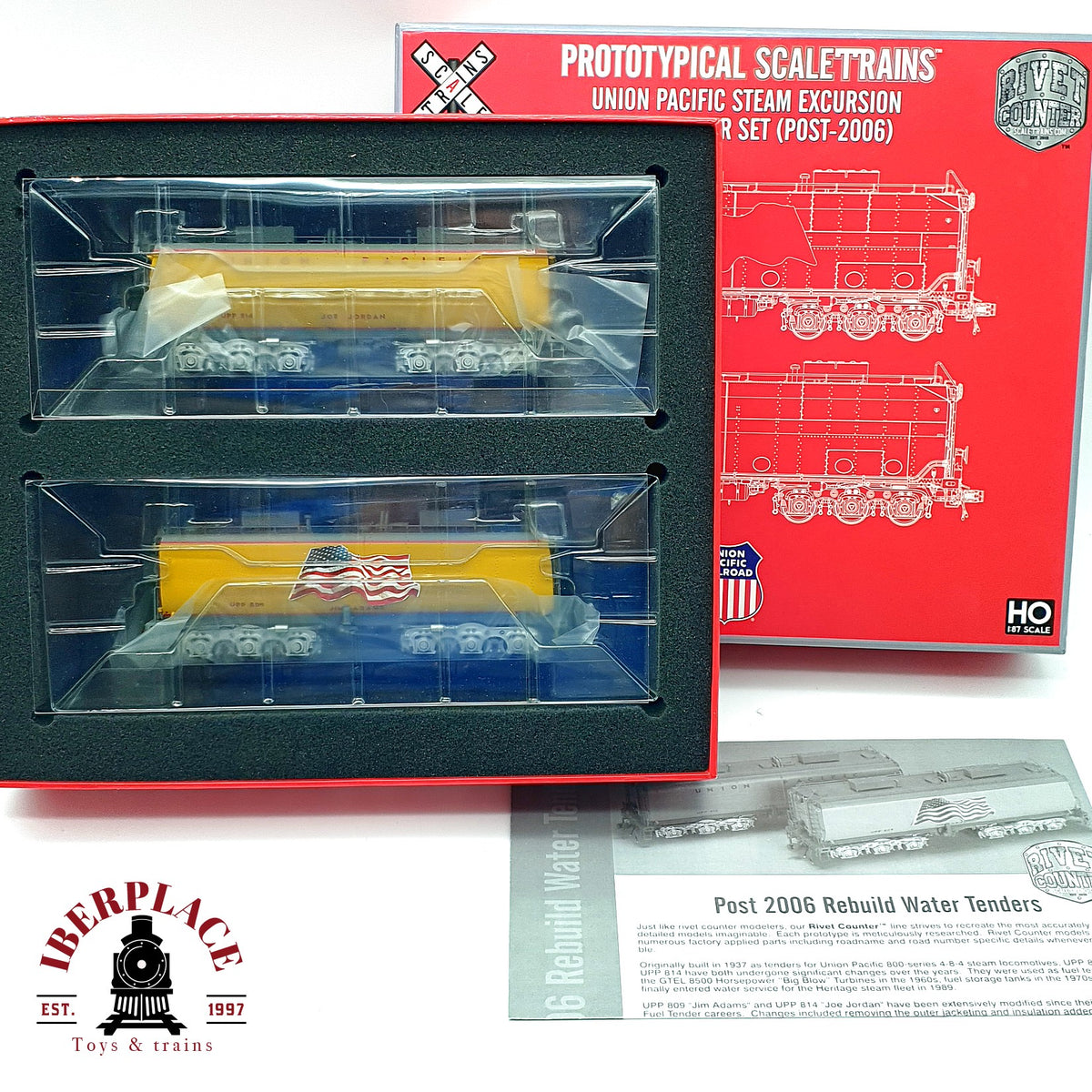 ♻️ ✨ Scale Trains Rivet Counter H0 Set 2 Vagones Tanque Agua UP Union Pacific Escala H0 1:87