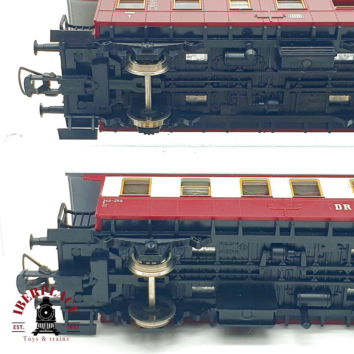 ♻️ 🚂 Roco 2x vagones pasajero y restaurante DSG DB DR Ep III Escala H0 1:87