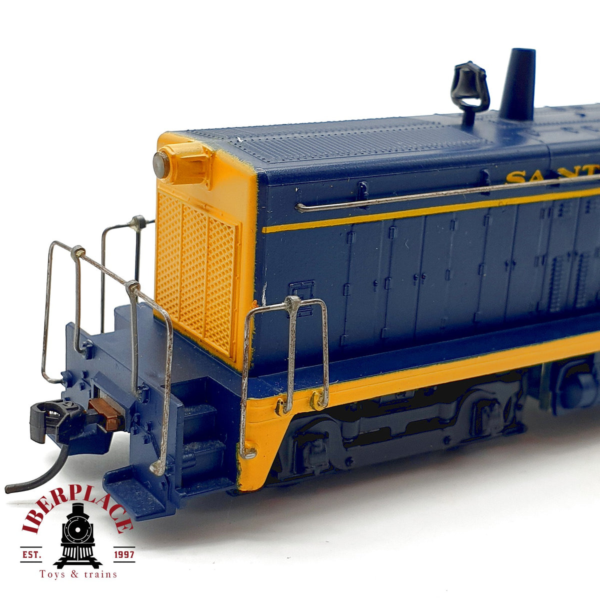 ♻️ Athearn locomotora S-12 Santa Fe 2418 azul amarilla sin motor dummy Escala H0 1:87