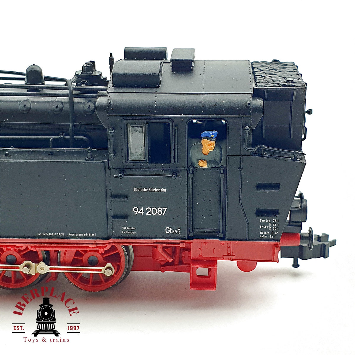 ♻️✨ PIKO 50060 locomotora vapor BR 94 2087 DR epoca III Escala H0 1:87 DC