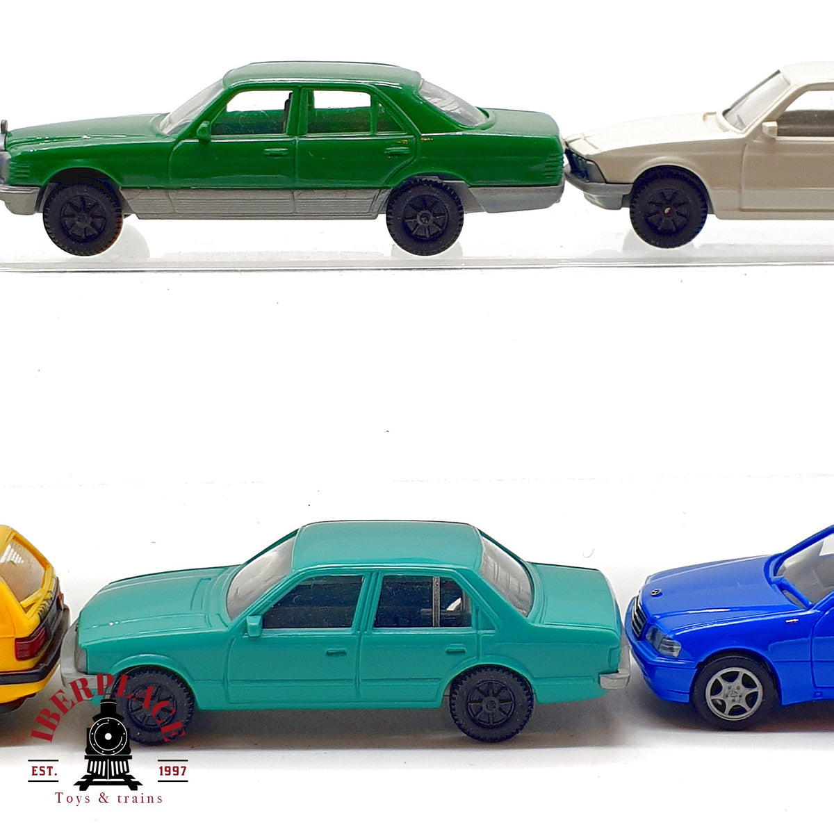 ♻️ 🚂 Fleischmann 6x Coches BMW Mercedes Volkswagen Etc Escala H0 1:87