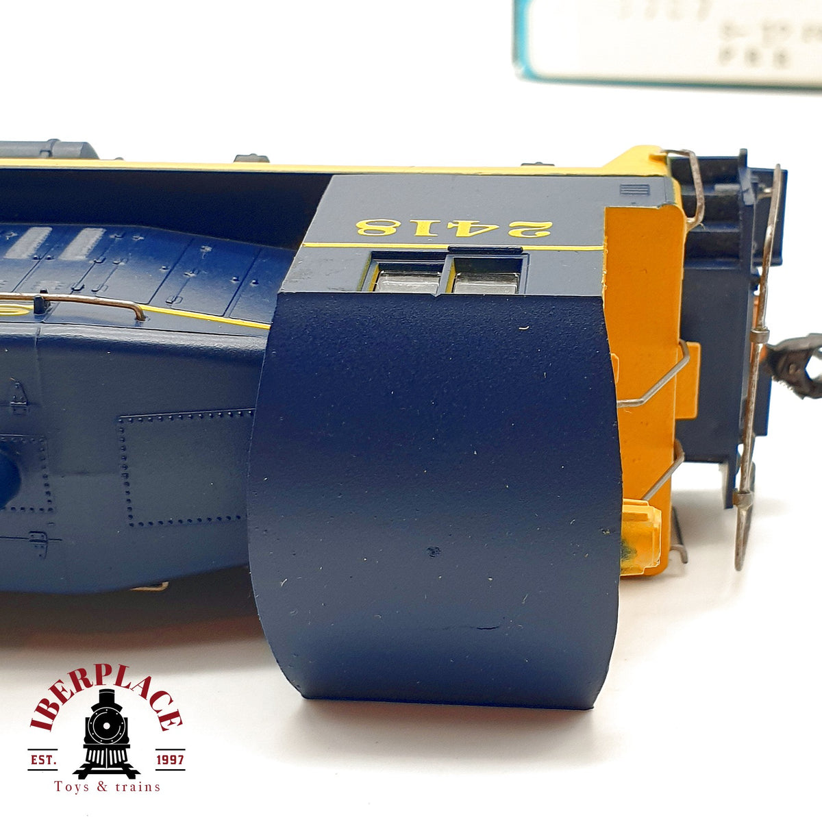 ♻️ Athearn locomotora S-12 Santa Fe 2418 azul amarilla sin motor dummy Escala H0 1:87