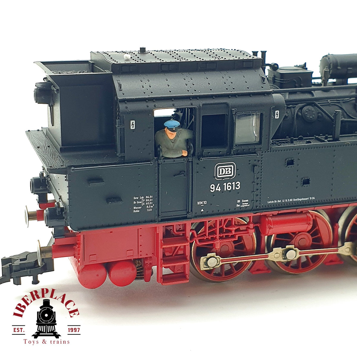 ♻️✨ Fleischmann Locomotora vapor BR 94 1613 DB Ep III DC Tenderlok T16.1 Escala H0 1:87
