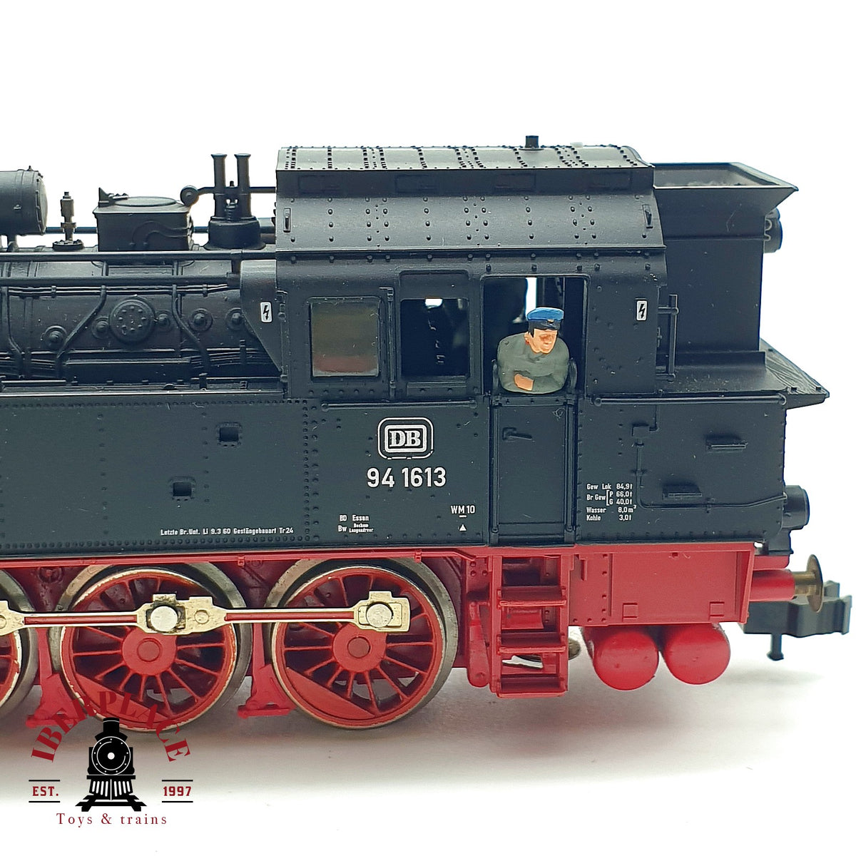 ♻️✨ Fleischmann Locomotora vapor BR 94 1613 DB Ep III DC Tenderlok T16.1 Escala H0 1:87