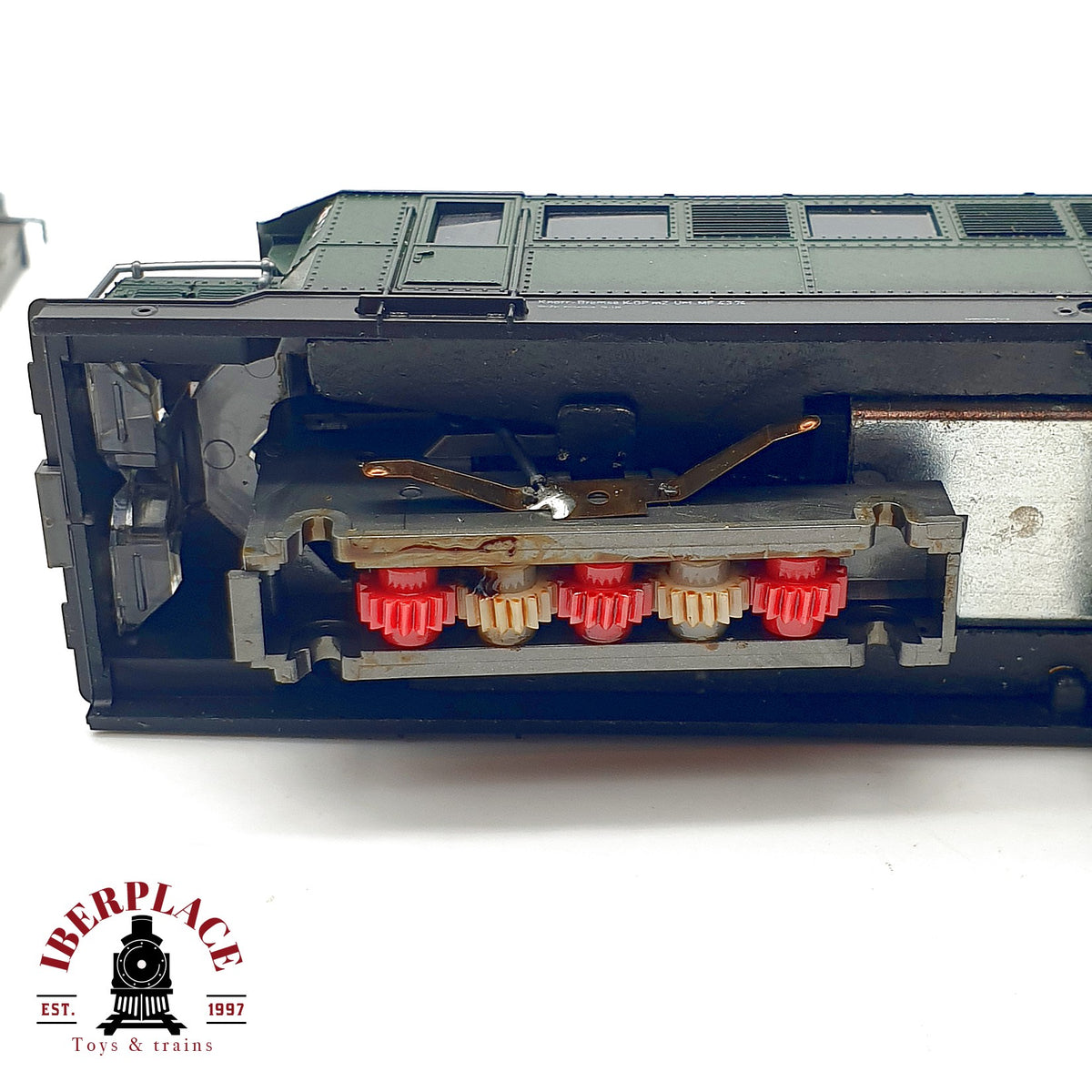 ♻️ 🛠️ Roco locomotora eléctrica BR 144 075-9 DB verde restaurar repuestos DC Escala H0 1:87