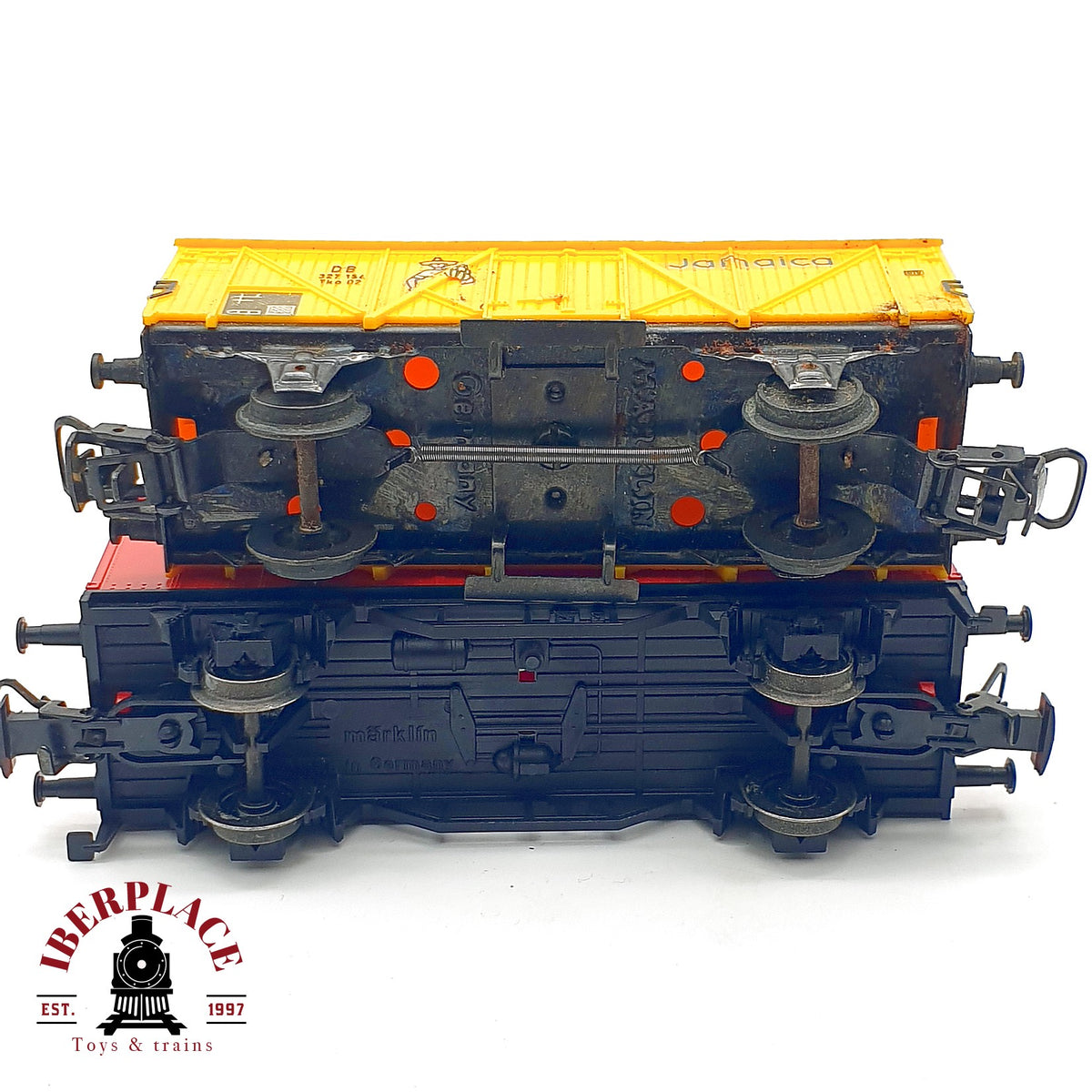 ♻️ 🚂 Märklin 3x vagones mercancías portacoches Jamaica Frey AC 4509 4613 Escala H0 1:87