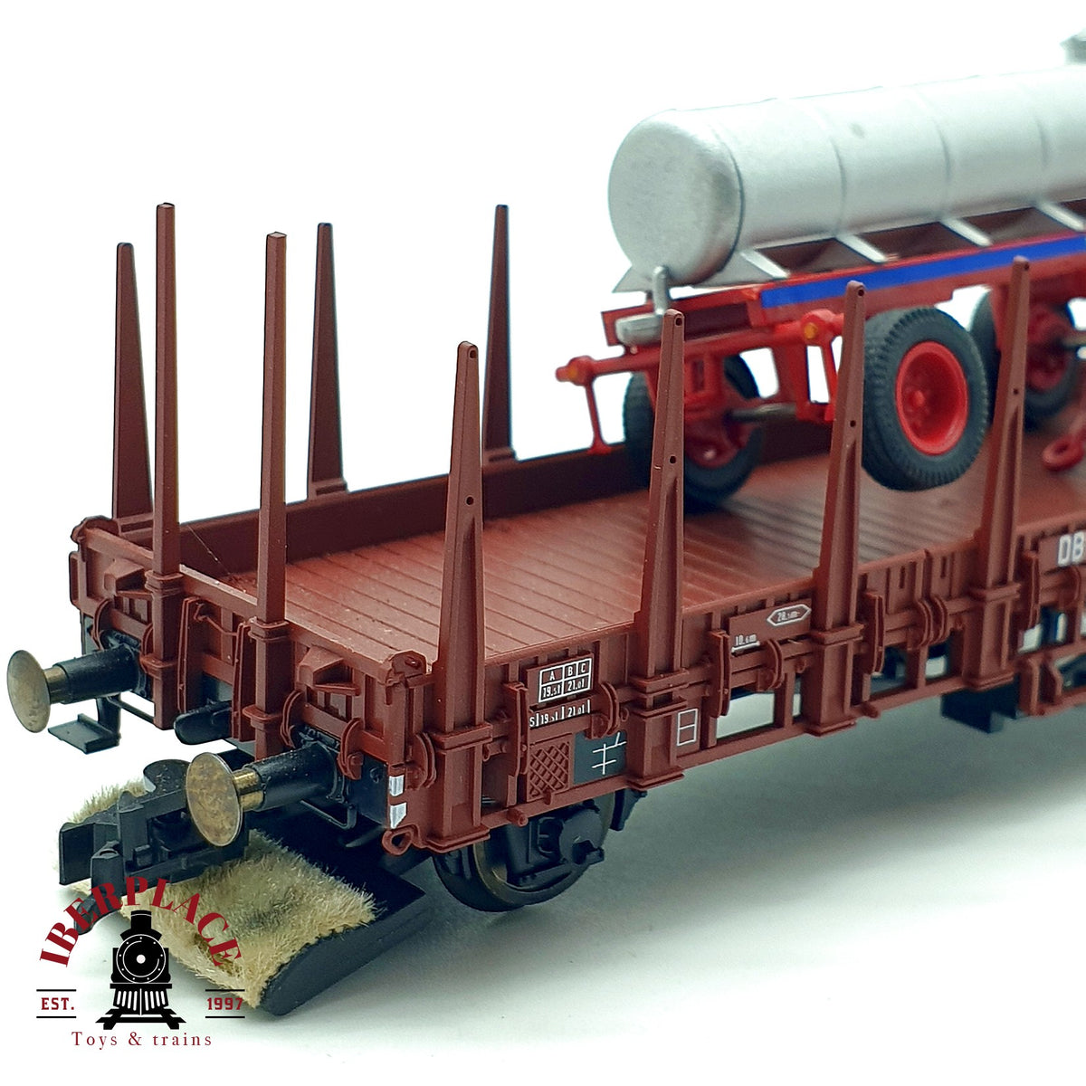 ♻️✨ Fleischmann Vagon teleros DB con remolque cisterna LPG Rungenwagen Escala H0 1:87