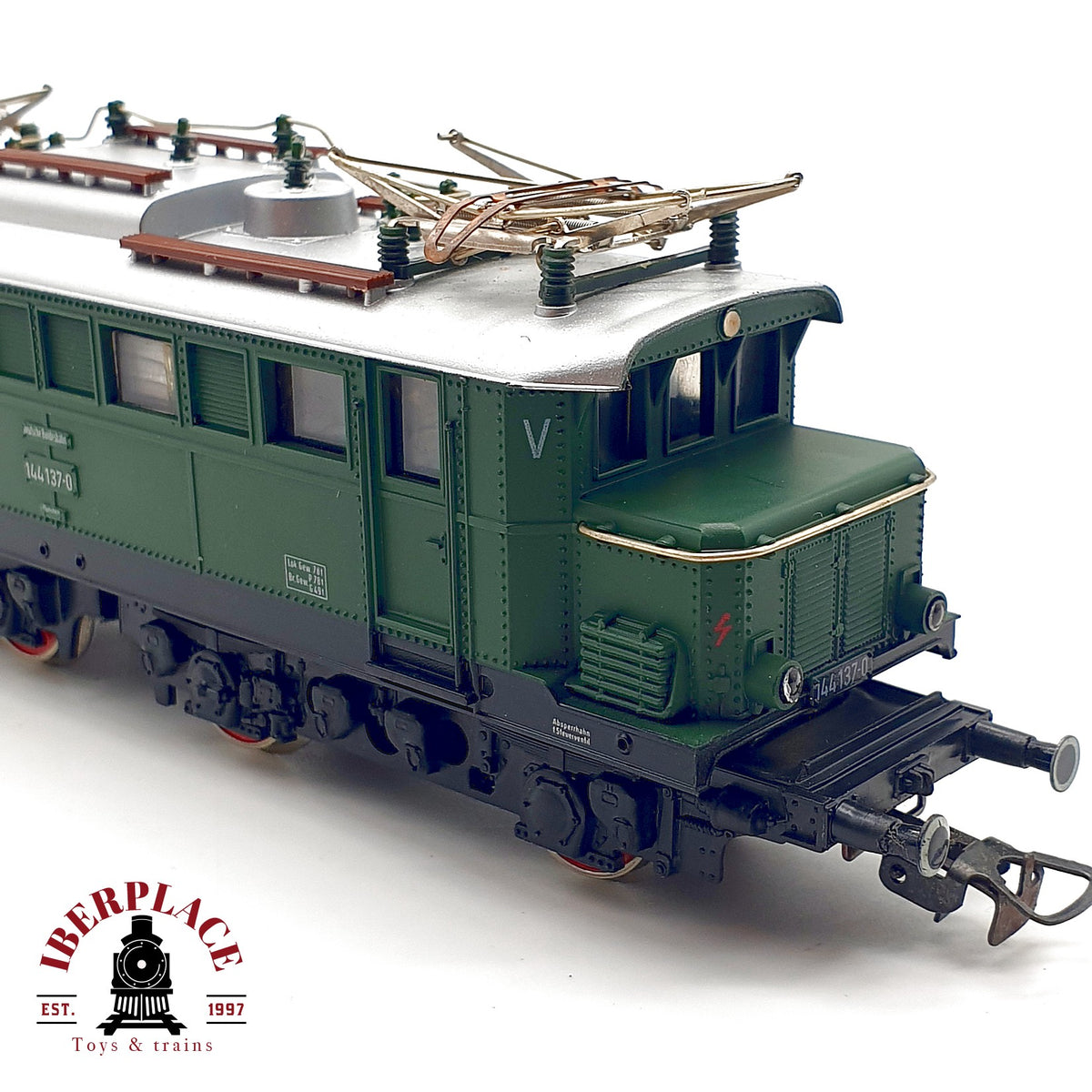 ♻️🚂 PIKO Locomotora electrica BR 144 137-0 DB verde H0 DC Escala H0 1:87