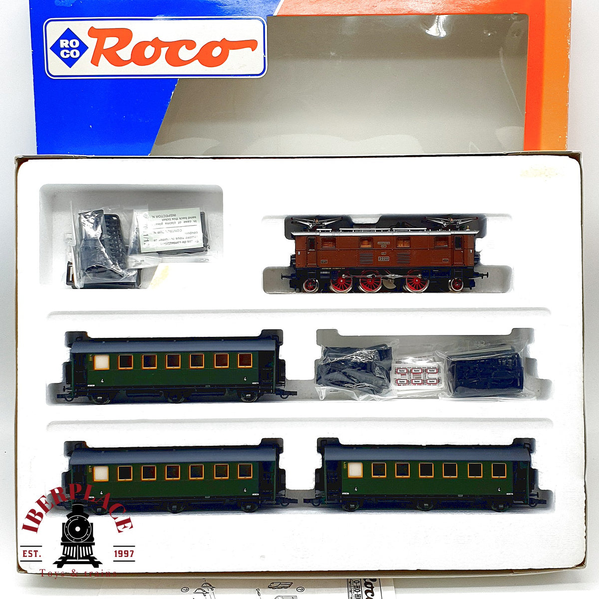 ♻️✨ Roco 43048 Tren EG 5 KPEV Locomotora + 3 Vagones Pasajeros DC Escala H0 1:87