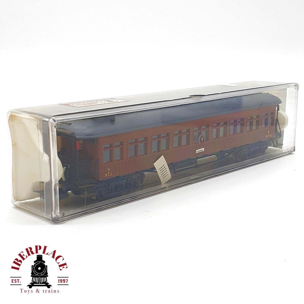 ♻️ ✨ Electrotren vagón pasajeros madera MZA BWf 157 RENFE marrón DC Escala H0 1:87