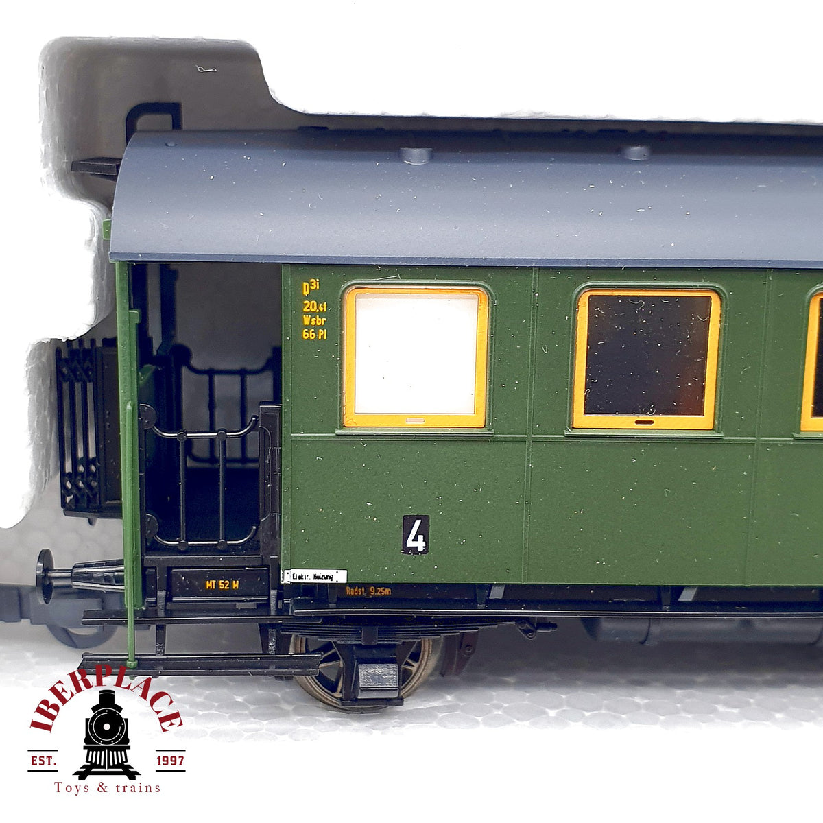 ♻️✨ Roco 43048 Tren EG 5 KPEV Locomotora + 3 Vagones Pasajeros DC Escala H0 1:87