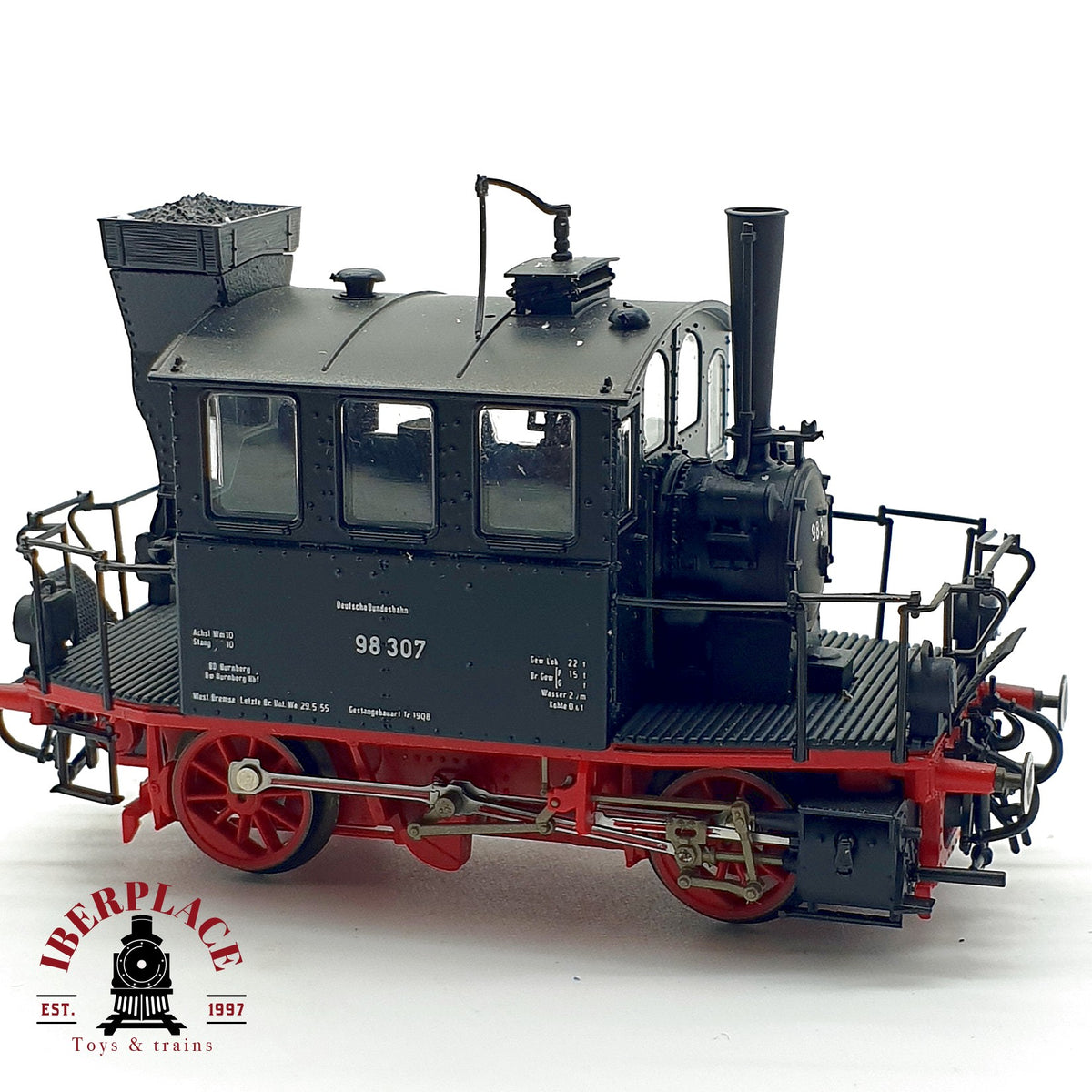 ♻️✨ Roco 43255 Locomotora Vapor BR 98 307 Glaskasten DB Ep III Escala H0 1:87
