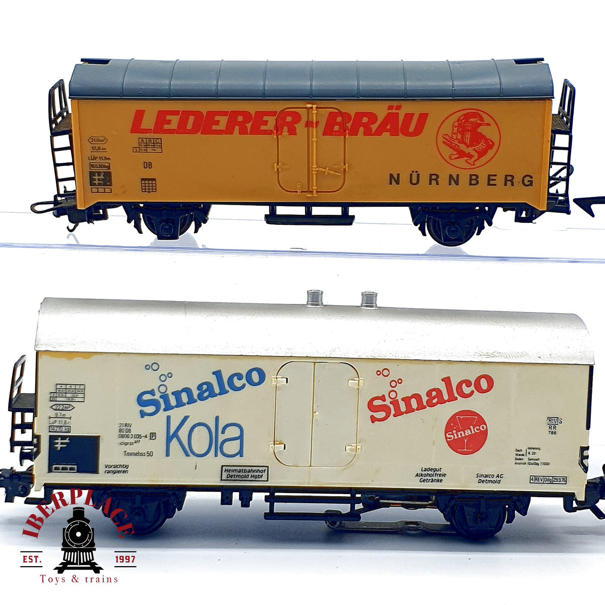 ♻️ 🚂 Roco Jouef 4x vagones mercancías Lederer Sinalco Azur AC y DC Escala H0 1:87