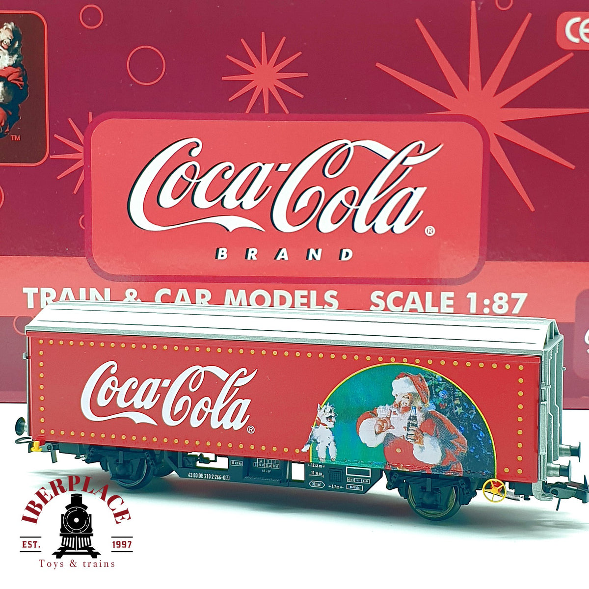 ♻️✨ Electrotren 212246 vagón cerrado Coca-Cola Papa Noel RENFE DC Escala H0 1:87