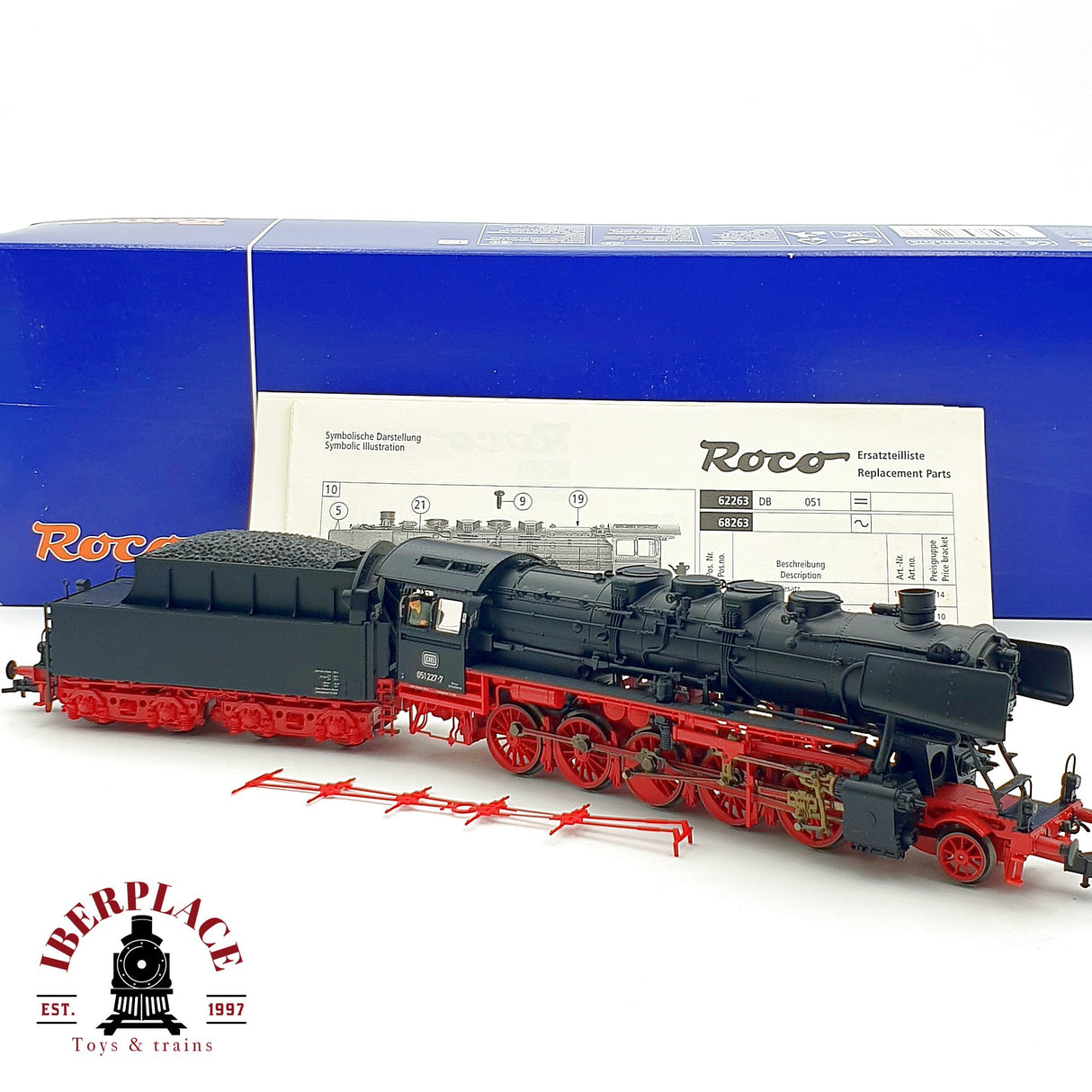 ♻️ ✨ Roco 62263 locomotora vapor 051 227-7 DB época IV H0 1:87 DC